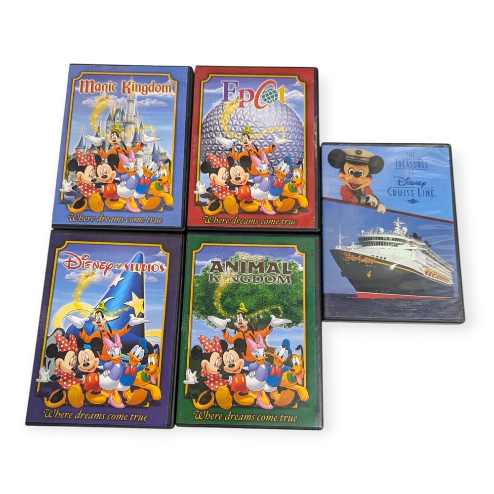 Disney Parks WDW Magic Kingdom Epcot Studios Animal Kingdom Cruise DVD Lot 5